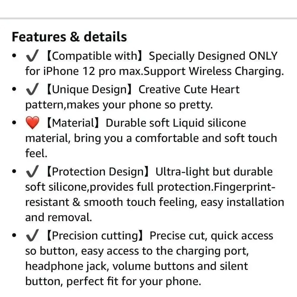 Soft Liquid‎ Silicone Case Compatible With iPhone 12 Pro Max Heart Pattern Red